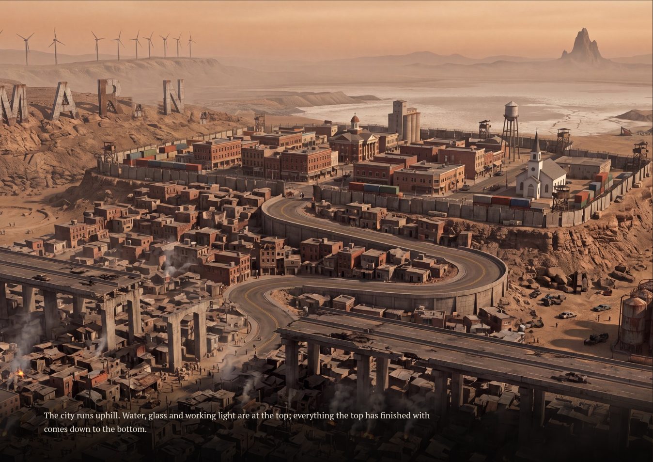 The city of Marn seen from above