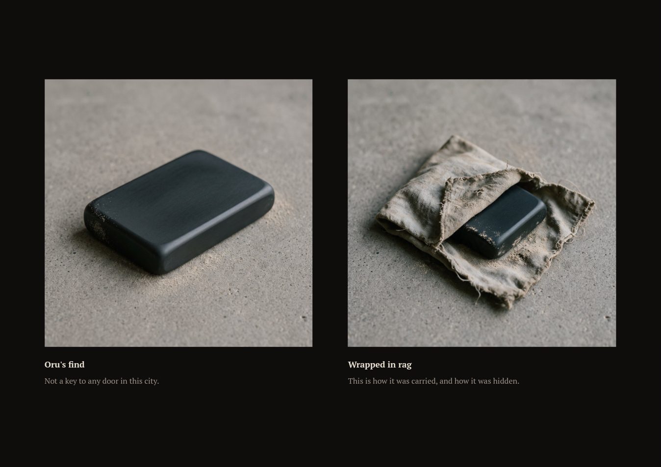 Objects from the story